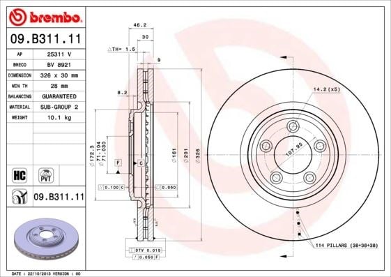 Jaguar XF Ön Fren Diski BREMBO
