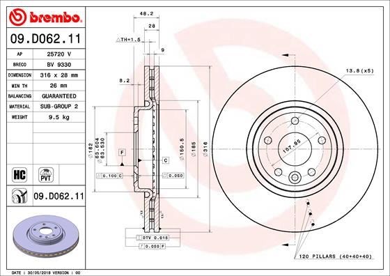 Jaguar Ön Fren Diski UV Coated BREMBO