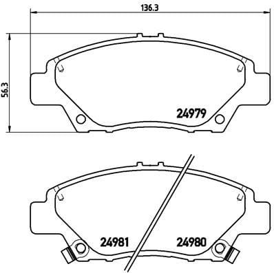 Honda Jazz CR-Z Ön Fren Balatası BREMBO