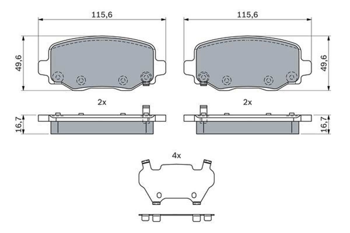 Jeep Cherokee (2013>) Arka Fren Balatası 68225327Ac-68273101Aa-68225327