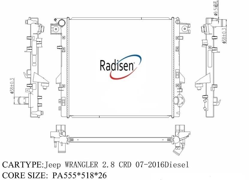 Jeep Wrangler Rubicon Radyatör RADISEN