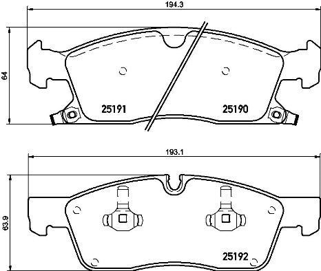 Jeep Ön Fren Balatası Low-Met BREMBO