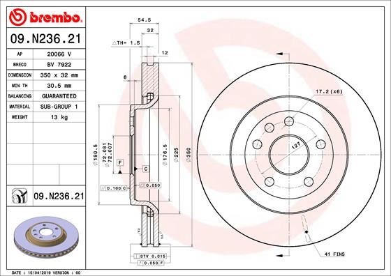 Jeep Grand Cherokee IV Ön Sağ-Sol Fren Diski BREMBO