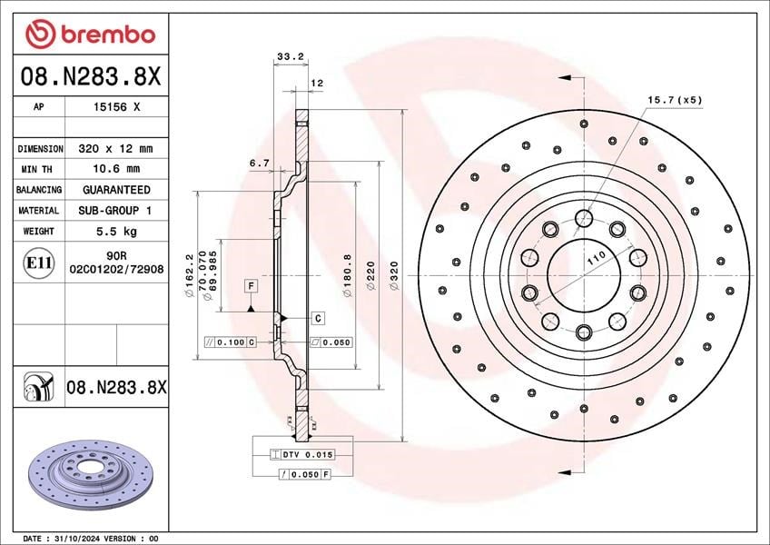 Jeep Cherokee Fren Diski BREMBO