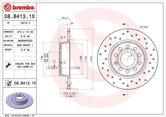 Volkswagen Jetta 3 Golf 6 Caddy Scirocco Audi A1 A3 Seat Altea Skoda Octavia... BREMBO