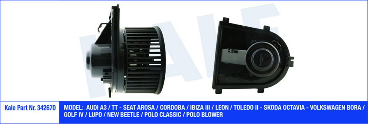 Kalorifer Motoru 12V Bora 98-05 -Golf 3-Iv-Polo Classiç  95-02 -A3 96-03 -Cordo