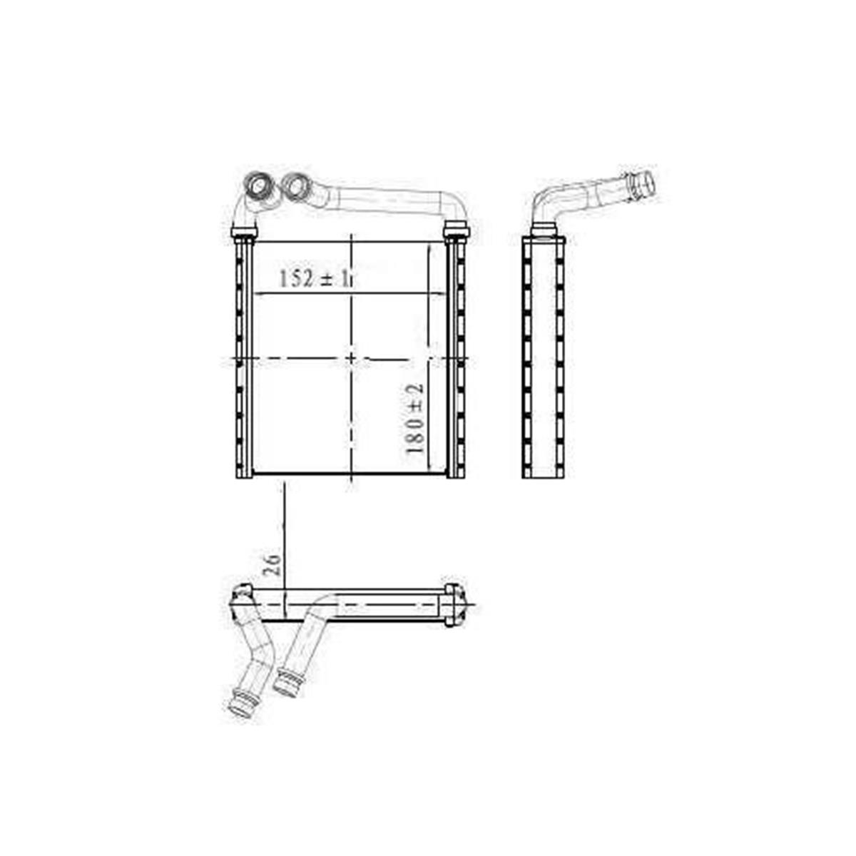Kalorıfer Radyatoru Brazıng-Denso Tıp Vw Golf 12-13  Passat 11-15  Skoda Superb