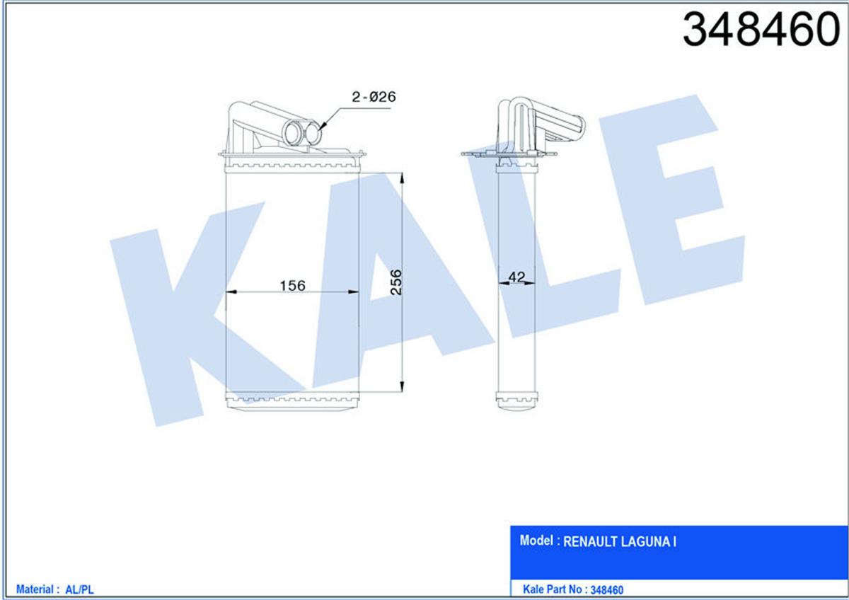Kalorifer Radyatörü Laguna I 1.8I-1.9 Dcı-2.0I 94-