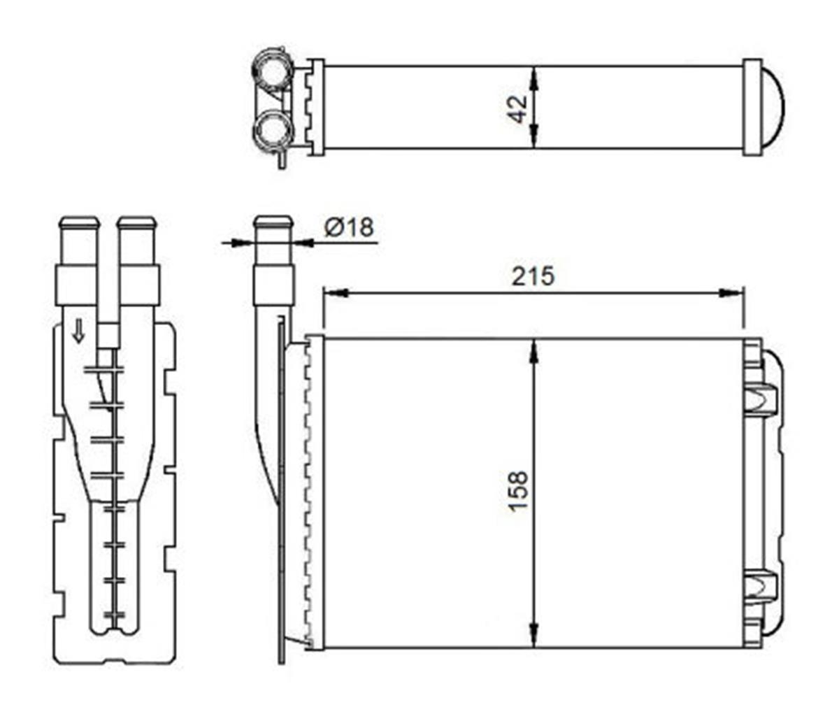 Kalorifer Radyatörü R9-R11-Exp 212X156 2 Sıra Al Pl Sistem
