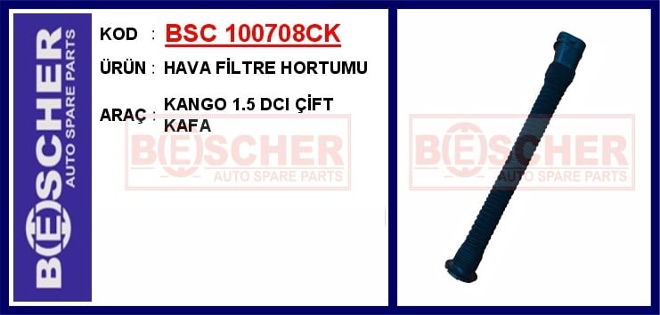 Renault Kangoo Hava Filtre Hortumu Çift Kafa BESCHER