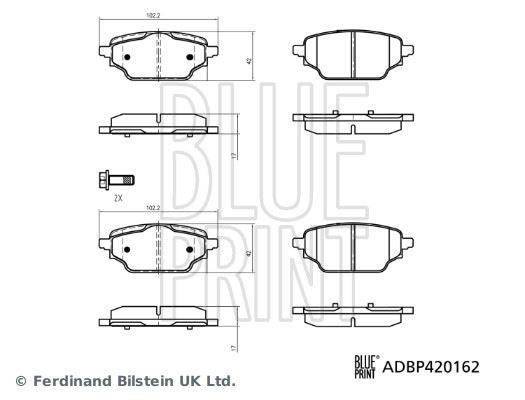 Renault Kangoo III Arka Fren Balatası BLUEPRINT