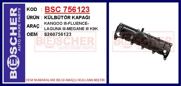 Renault Kangoo 3 Külbütör Kapağı K9K BESCHER