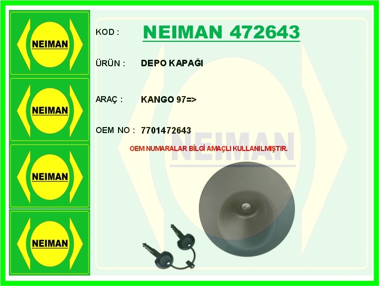 Renault Kangoo Depo Kapağı BESCHER