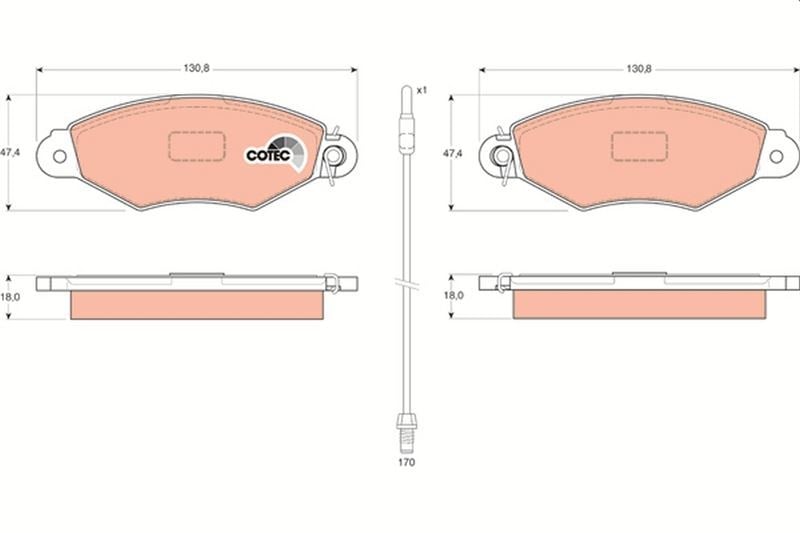 Renault Kangoo Clio Symbol Citroen Xsara Peugeot 306 Ön Fren Balatası TRW
