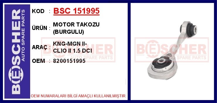 Renault Kangoo Megane 2 Clio 2 Motor Takozu Burgulu BESCHER