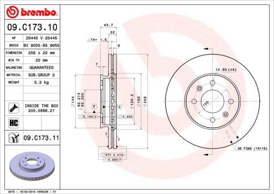 Kia Ön Fren Diski UV Kaplamalı BREMBO