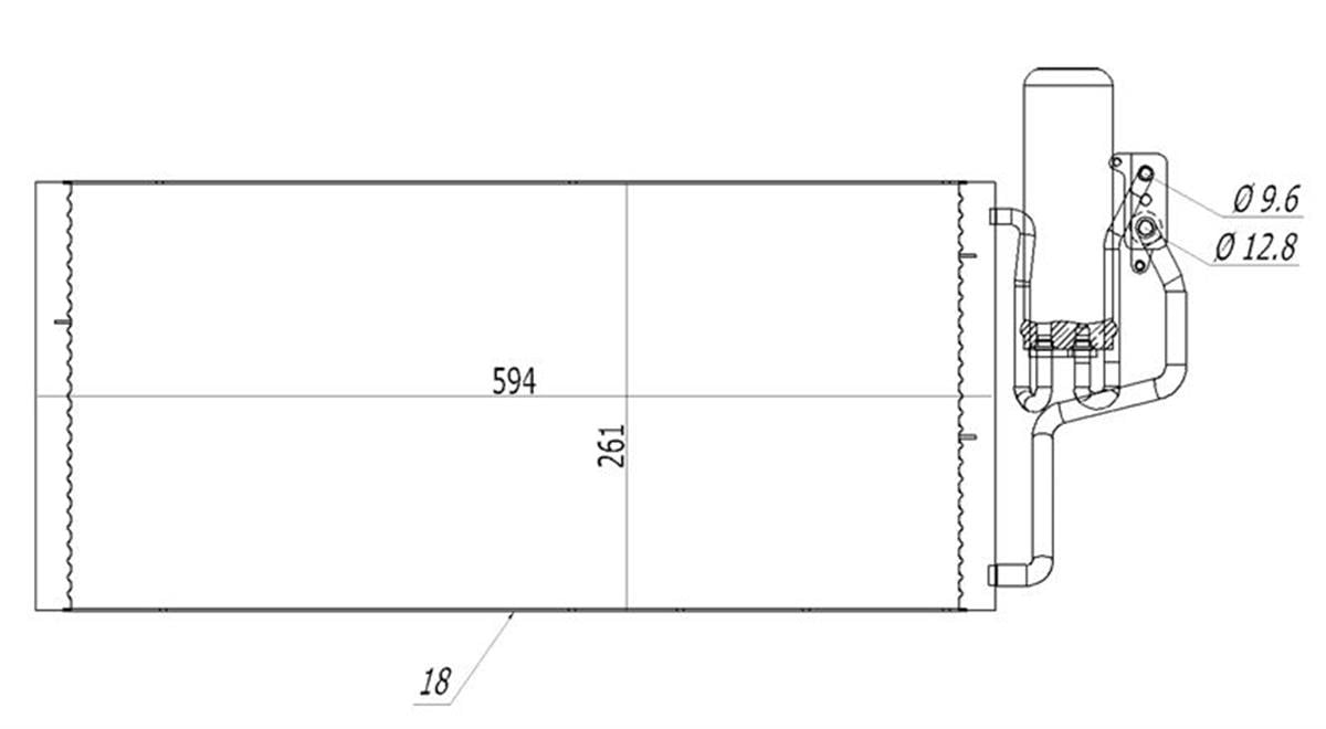Klıma Radyatoru Kondenser Opel  Combo Tour / Box / Corsa C  1.7 Dı 16V 01-09 594