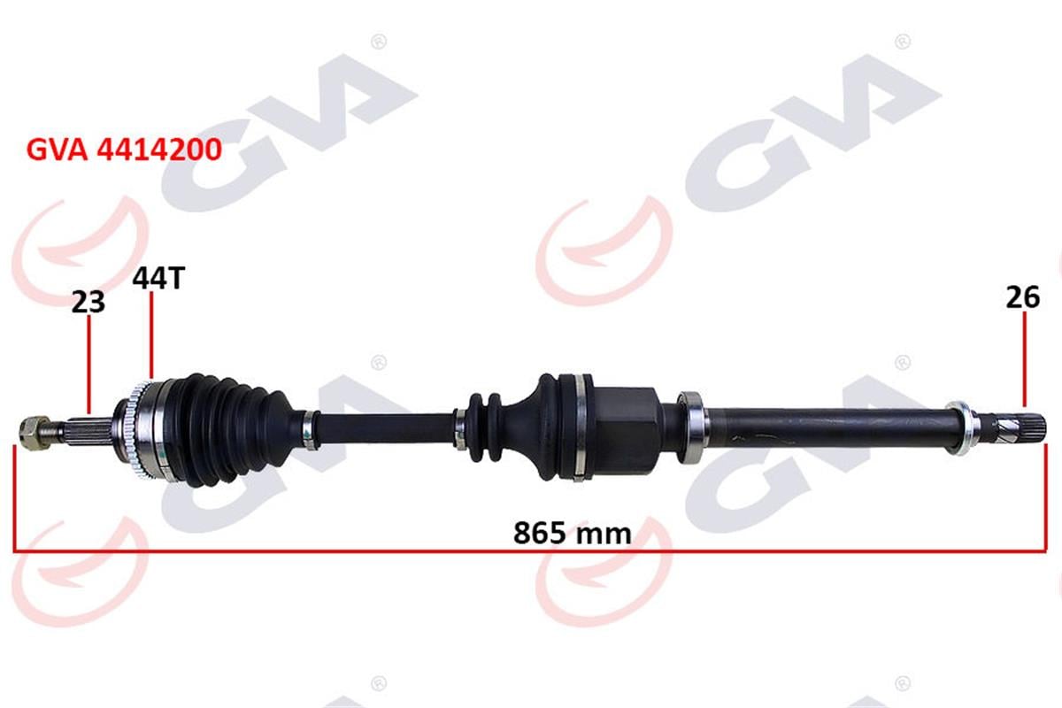 Komple Aks Sağ Clio Symbol Thalıa 1.5 Dci 08- Abs Li 44Diş 865Mm