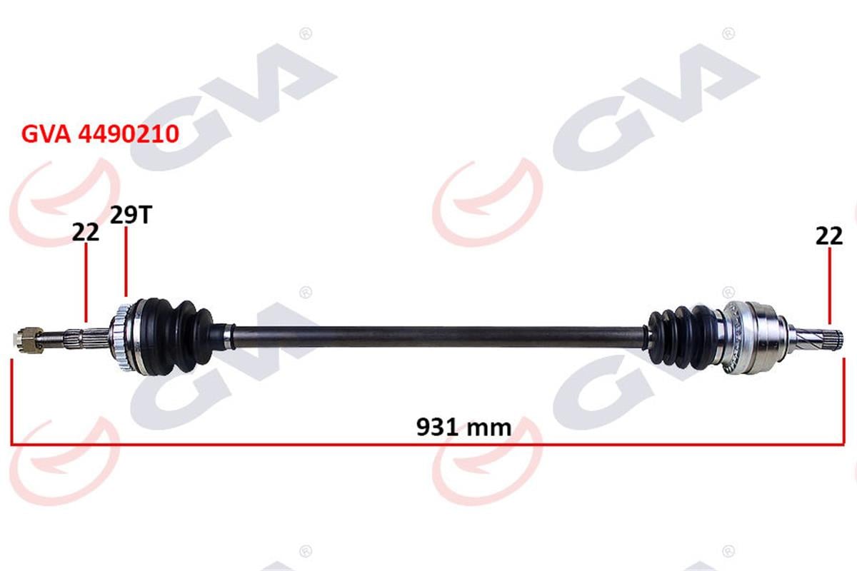 Komple Aks Sağ Corsa C-Combo 1.3 Cdtı-1.7Dtı 00-06 29 Diş Abs Li 931Mm