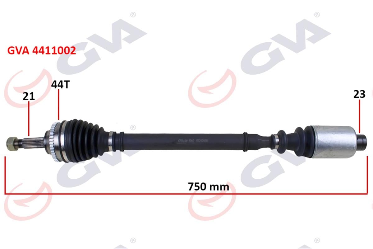 Komple Aks Sağ Megane I 1.4/1.6 96-03 Abs Li 44Diş 742Mm