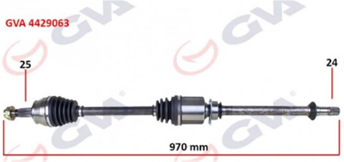 Komple Aks Sağ Milli Doblo 1.3 Multıjet 10 970Mm