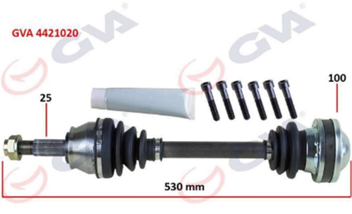 Komple Aks Sağ Palio-Albea 1.3 Mtj 03-07 530Mm