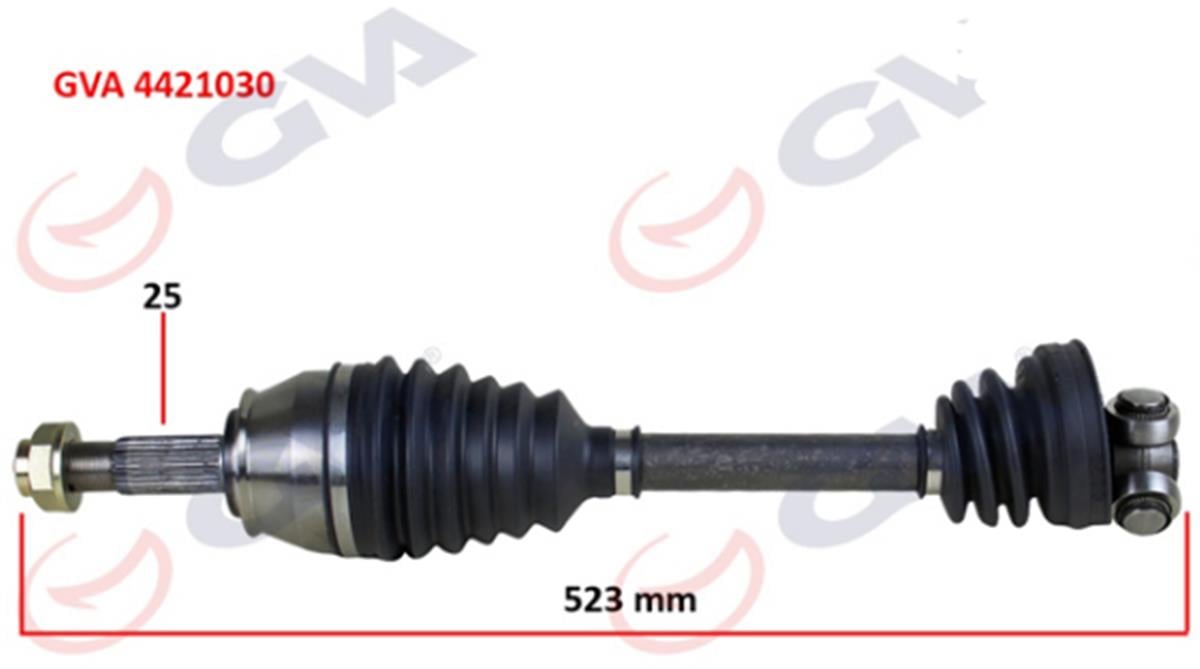 Komple Aks Sağ Palio-Albea-Doblo 1.3 Mtj 06 Kısa Tip 523Mm