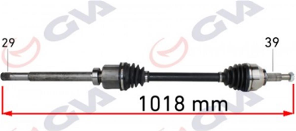 Komple Aks Sağ Renault Trafic Iıı 1.6 Dci 14- 1018Mm