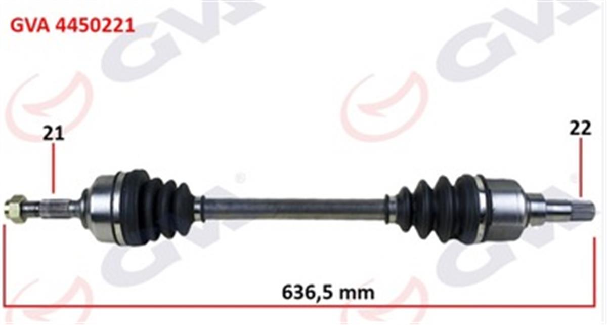 Komple Aks Sol C3 1.4 Hdı 02 70Hp 636Mm