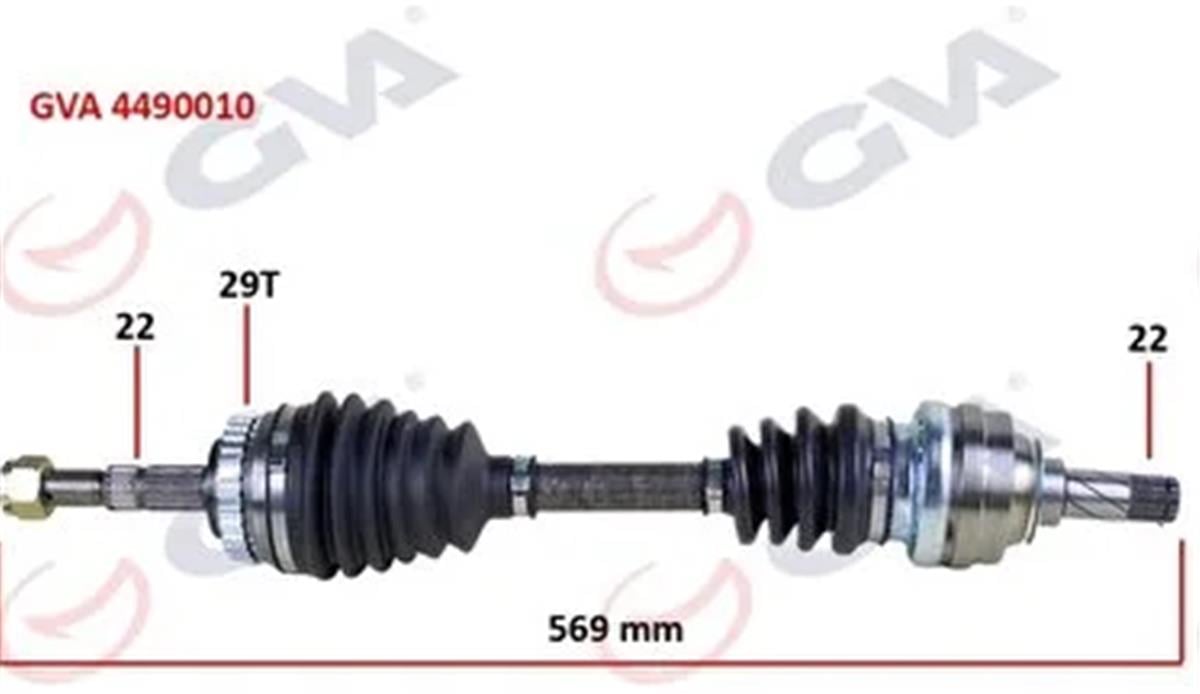 Komple Aks Sol Corsa B 1.2İ 16V 93-00 Abs Li 569Mm 29Diş