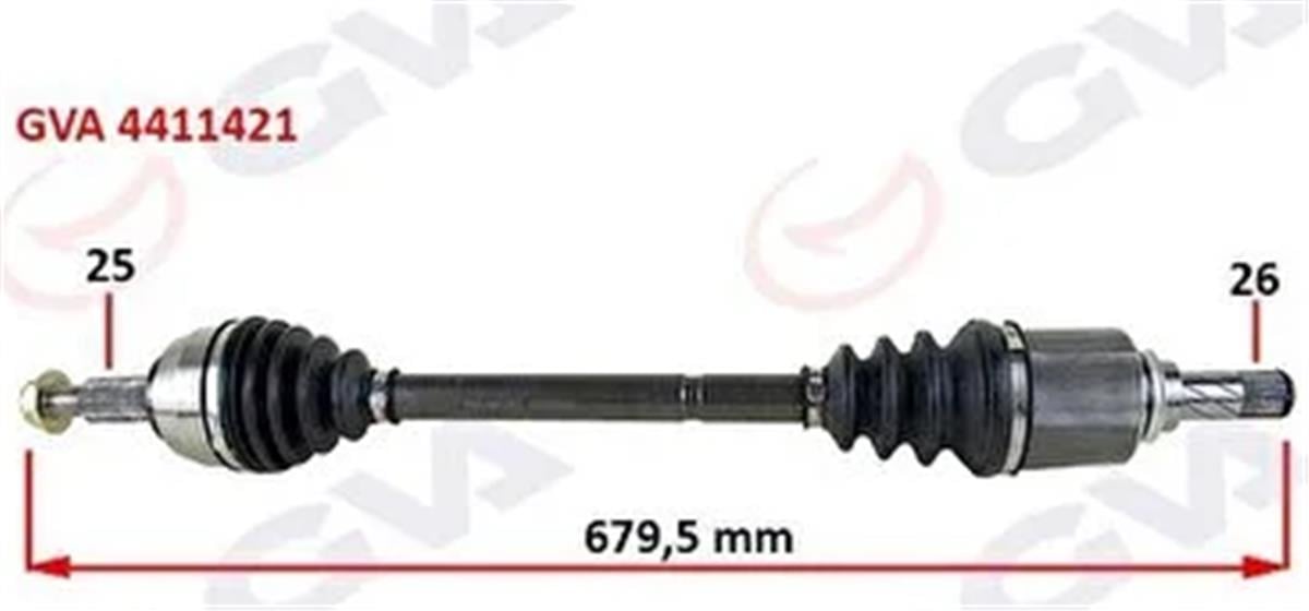 Komple Aks Sol Megane 3-Fluence 1.5 Dci 6 Vites 09 680Mm