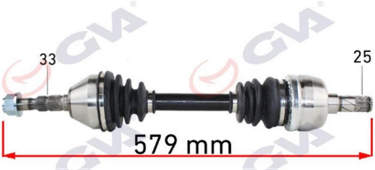 Komple Aks Sol Opel Astra H 1.9 Dtl 04-14 -Zafıra B 05-15 579Mm