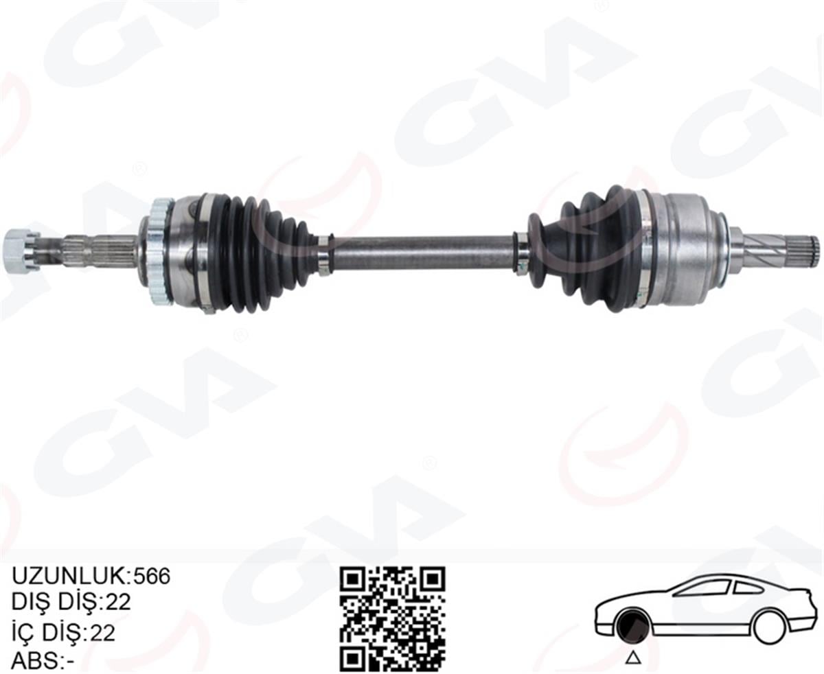 Komple Aks Sol Opel Corsa C 1.2 01-06 29Diş 566Mm