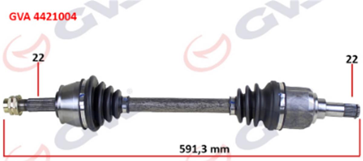 Komple Aks Sol Palio 1.2-1.4-1.6 16V Aks Lale Li 591Mm