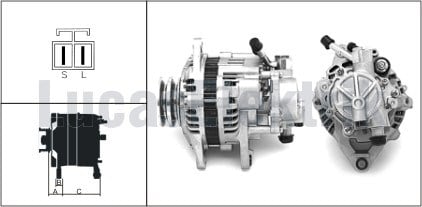 Mitsubishi L300 Alternatör Komple 12V 65A Çift Kasnak Vakumlu LUCAS