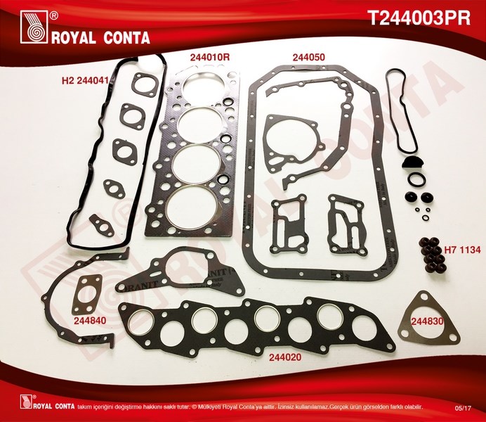 Mitsubishi L300 Hyundai H100 Motor Takım Conta Süper Subap Keçeli ROYAL