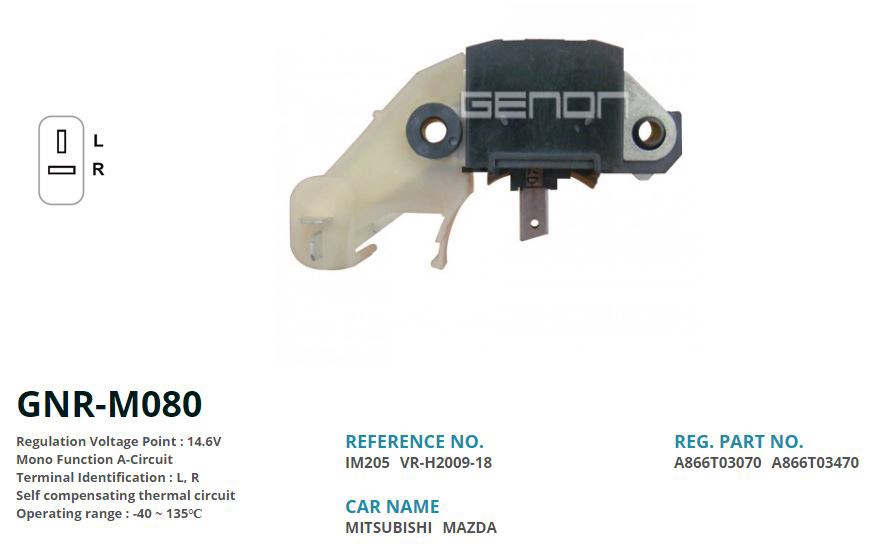 Mitsubishi L300 Eski Model Mazda E2200 323 Alternatör Konjektörü GENON