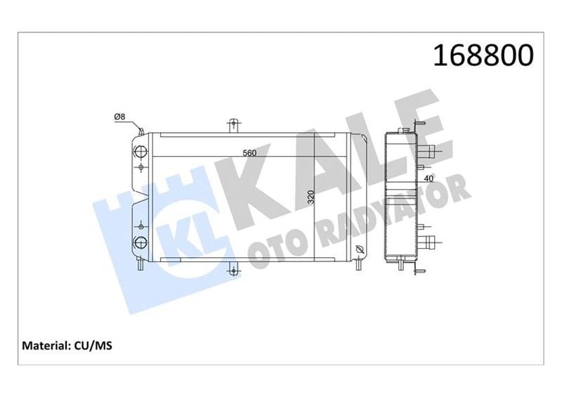 Lada Vega Radyatör 1.5cc 2 Sıra KALE-RADYATOR