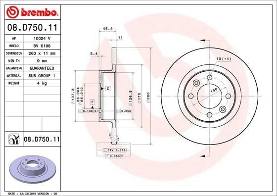 Lada Arka Fren Diski UV Kaplamalı BREMBO