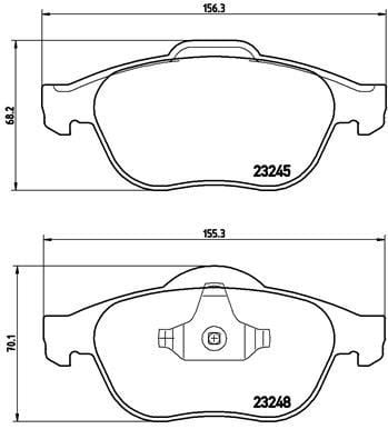 Renault Laguna II Ön Fren Balatası BREMBO