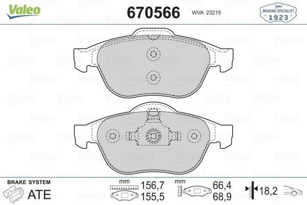 Renault Laguna 2 Ön Fren Balatası VALEO