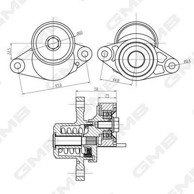 Renault Laguna III 1.4 K7J Alternatör Gergi Rulmanı Kütüklü GMB