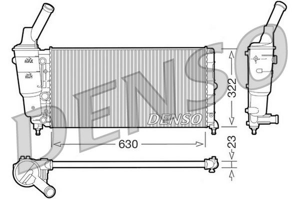 Lancia Y Motor Su Radyatörü 95-03 DENSO