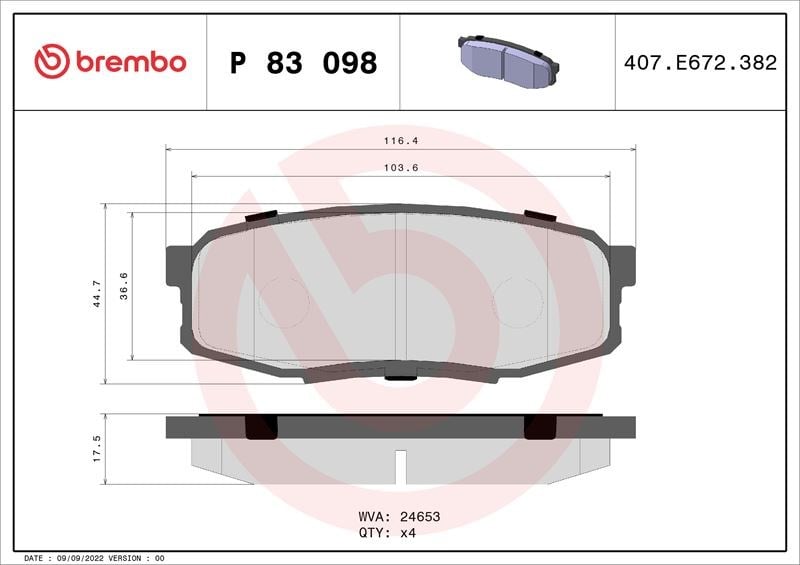 Toyota Land Cruiser Arka Fren Balatası BREMBO