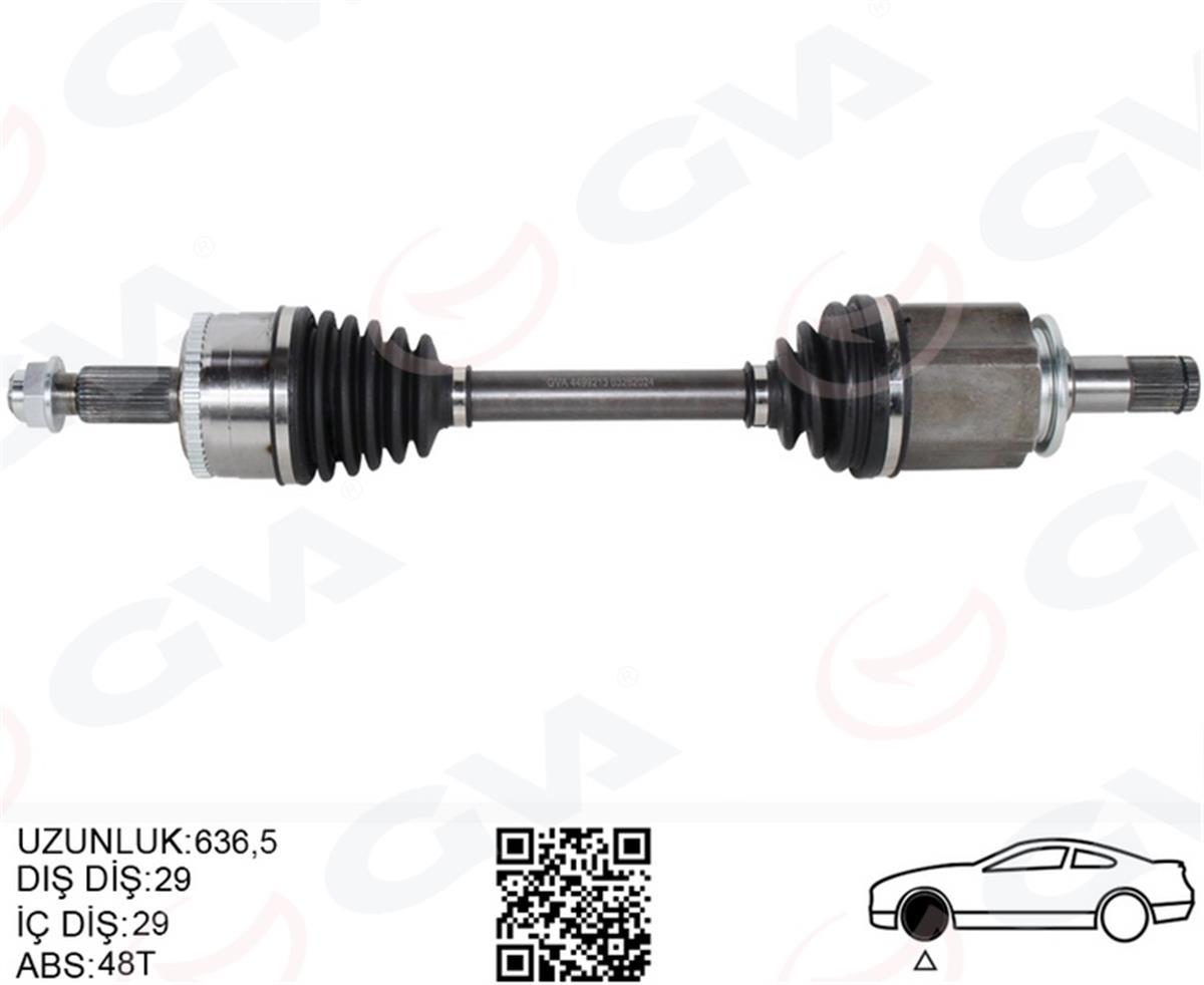 Land Rover Discovery 3 4 Komple Aks Ön Sol 636.5Mm Lr072069-Lr047295-Tdb500110