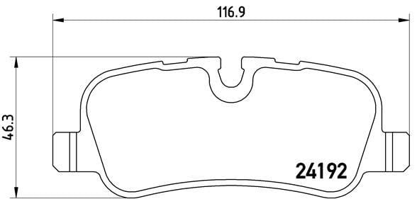 Land Rover Discovery L319 Range Rover L322 L320 Arka Fren Balatası BREMBO