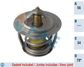 Subaru Legacy Impreza Forester Termostat 78 C Contalı FAE