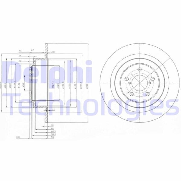 Subaru Legacy Arka Fren Diski Çiftli Paket Deliksiz DELPHI