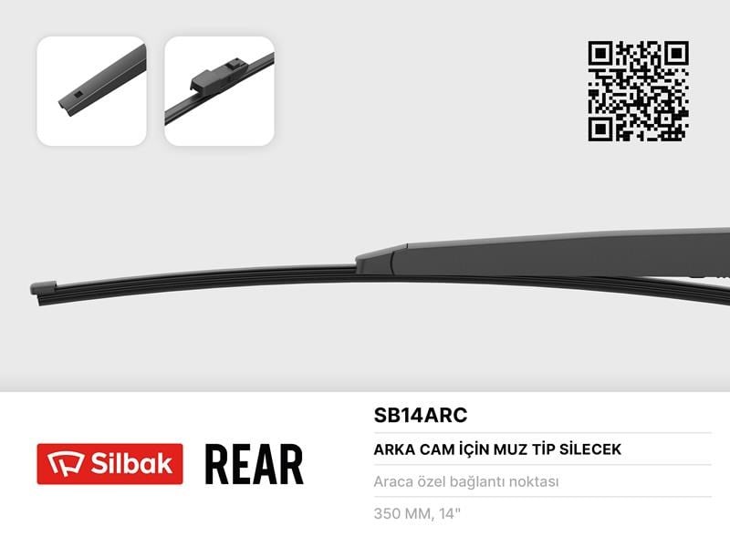 Seat Leon III Arka Silecek Süpürgesi Muz Tipi 350mm SILBAK