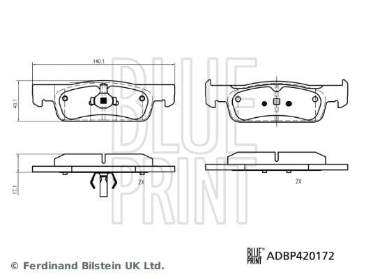 Dacia Logan Ön Fren Balatası BLUEPRINT